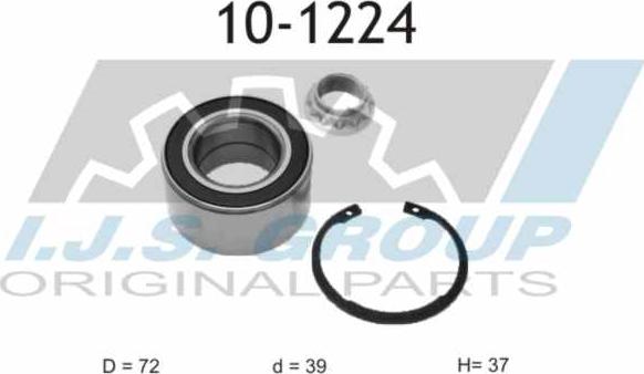 IJS GROUP 10-1224 - Комплект подшипника ступицы колеса autosila-amz.com