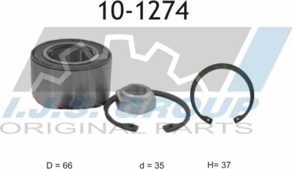 IJS GROUP 10-1274 - Комплект подшипника ступицы колеса autosila-amz.com