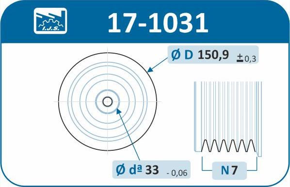 IJS GROUP 171031 - ШКИВ КОЛЕНВАЛА autosila-amz.com