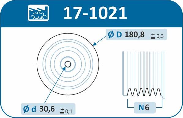 IJS GROUP 17-1021 - Шкив коленчатого вала autosila-amz.com