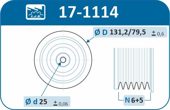 IJS GROUP 17-1114 - Шкив коленвала autosila-amz.com