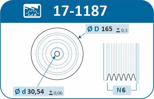 IJS GROUP 17-1187 - Шкив коленчатого вала autosila-amz.com