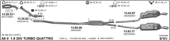 Imasaf 504000058 - Система выпуска ОГ autosila-amz.com