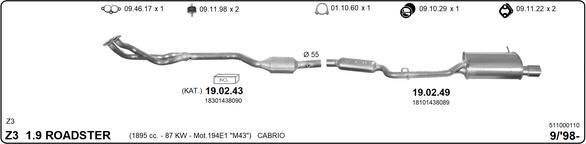 Imasaf 511000110 - Система выпуска ОГ autosila-amz.com