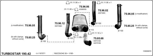 Imasaf 539000070 - Система выпуска ОГ autosila-amz.com