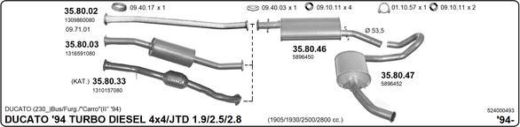 Imasaf 524000493 - Система выпуска ОГ autosila-amz.com