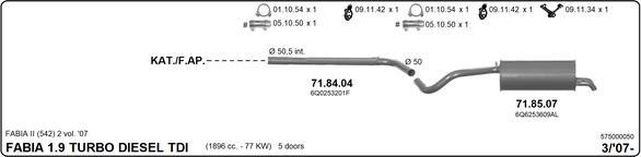 Imasaf 575000050 - Система выпуска ОГ autosila-amz.com