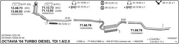 Imasaf 575000057 - Система выпуска ОГ autosila-amz.com