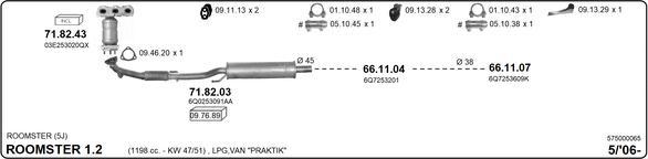 Imasaf 575000065 - Система выпуска ОГ autosila-amz.com