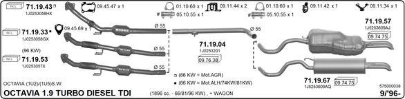 Imasaf 575000038 - Система выпуска ОГ autosila-amz.com