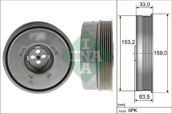 INA 544 0501 10 - Шкив коленчатого вала autosila-amz.com