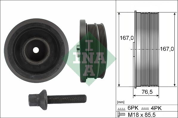 INA 544 0082 20 - Шкив коленчатого вала autosila-amz.com