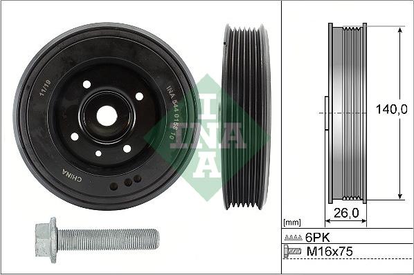 INA 544 0158 20 - Шкив коленчатого вала autosila-amz.com