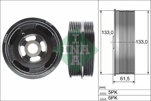 INA 544 0167 10 - Шкив коленчатого вала autosila-amz.com