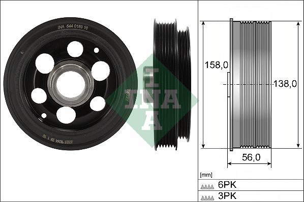 INA 544 0180 10 - Шкив коленчатого вала autosila-amz.com