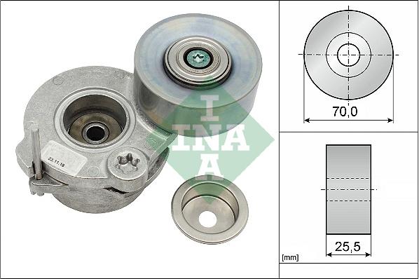 INA 534 0672 10 - Натяжитель, поликлиновый ремень autosila-amz.com