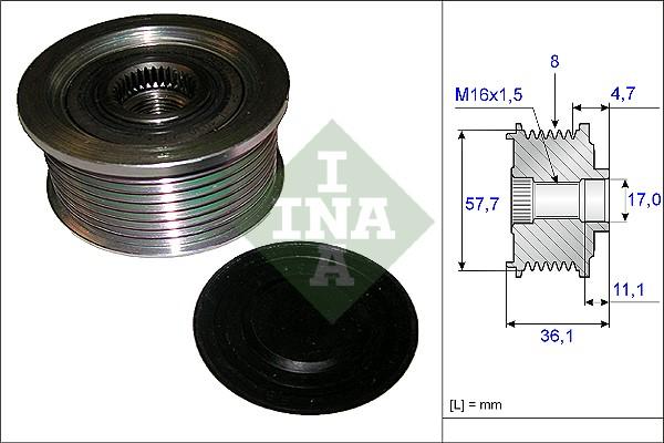 INA 535 0099 10 - Шкив генератора, муфта autosila-amz.com