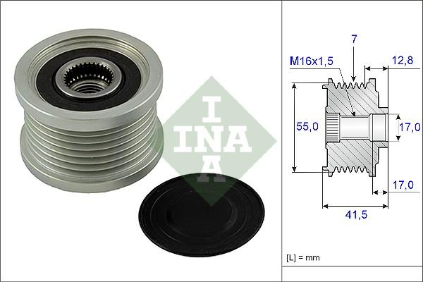 INA 535 0092 10 - Шкив генератора, муфта autosila-amz.com