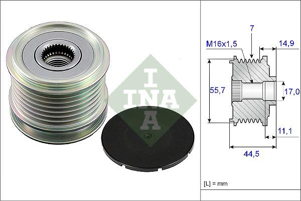 INA 535 0042 10 - Шкив генератора, муфта autosila-amz.com