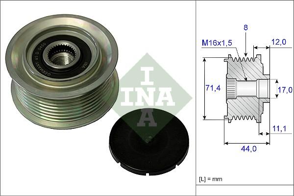 INA 535 0055 10 - Шкив генератора, муфта autosila-amz.com