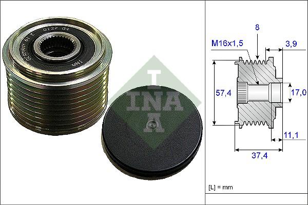 INA 535 0068 10 - Шкив генератора, муфта autosila-amz.com