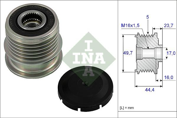 INA 535 0011 10 - Шкив генератора, муфта autosila-amz.com