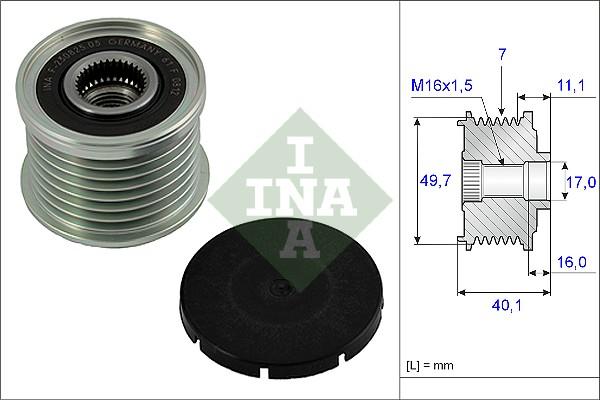 INA 535 0021 10 - Шкив генератора, муфта autosila-amz.com