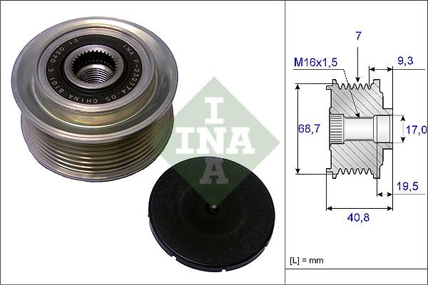 INA 535 0079 10 - Шкив генератора, муфта autosila-amz.com