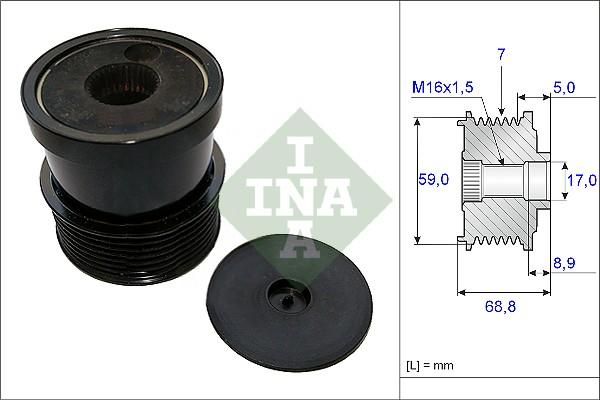 INA 535 0070 30 - Шкив генератора, муфта autosila-amz.com