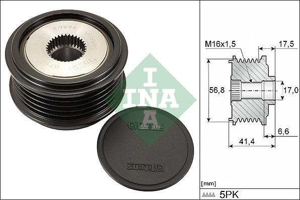 INA 535 0071 30 - Шкив генератора, муфта autosila-amz.com