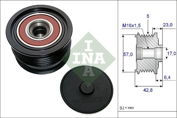 INA 535 0190 10 - Шкив генератора, муфта autosila-amz.com