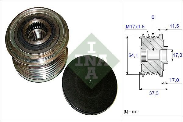 INA 535 0149 10 - Шкив генератора, муфта autosila-amz.com