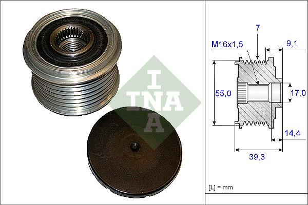 INA 535 0142 10 - Шкив генератора, муфта autosila-amz.com