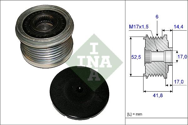 INA 535 0147 10 - Шкив генератора, муфта autosila-amz.com