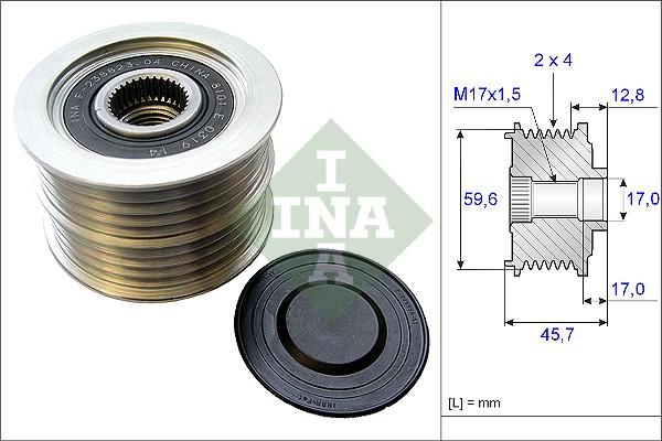 INA 535 0150 10 - Шкив генератора, муфта autosila-amz.com