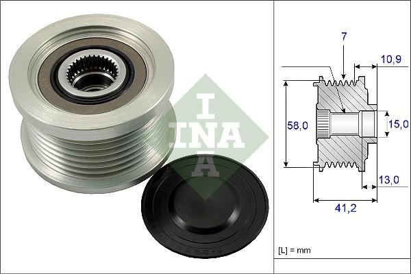 INA 535 0173 10 - Шкив генератора, муфта autosila-amz.com