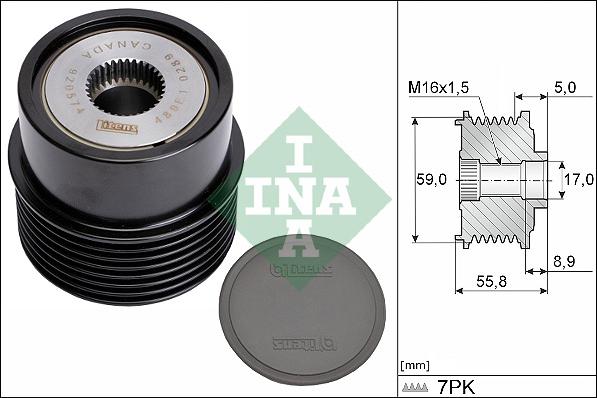 INA 535 0354 10 - Шкив генератора, муфта autosila-amz.com