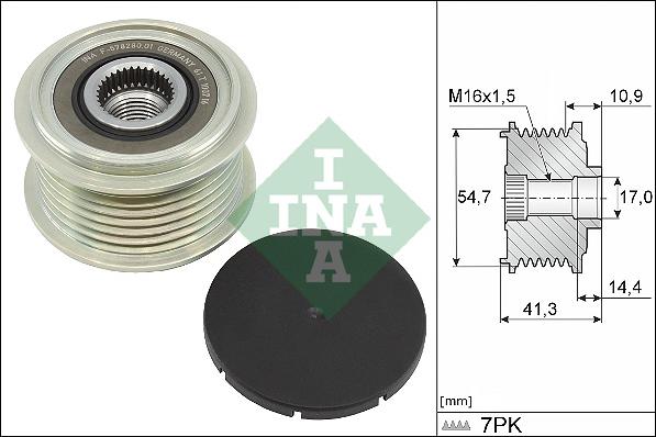 INA 535 0351 10 - Шкив генератора, муфта autosila-amz.com