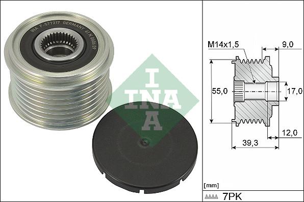 INA 535 0330 10 - Шкив генератора, муфта autosila-amz.com