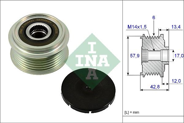 INA 535 0240 10 - Шкив генератора, муфта autosila-amz.com