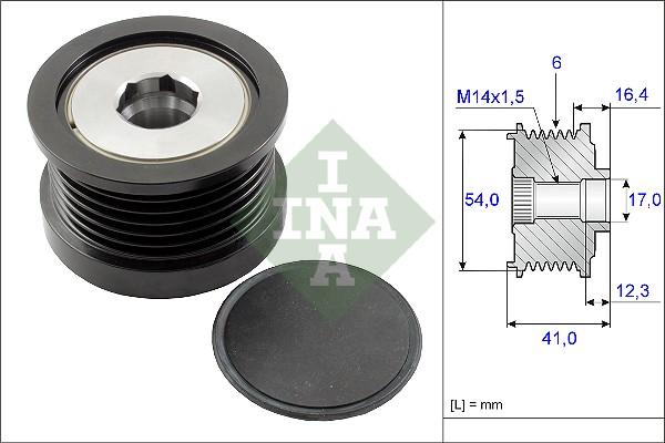 INA 535 0259 10 - Шкив генератора, муфта autosila-amz.com