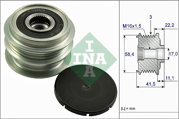 INA 535 0269 10 - Шкив генератора, муфта autosila-amz.com