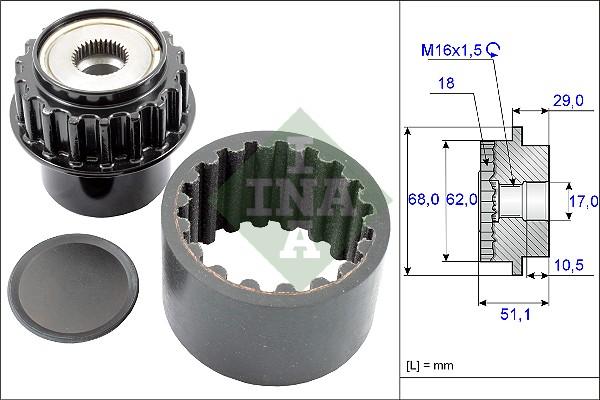 INA 535 0206 10 - Комплект эластичной муфты сцепления autosila-amz.com