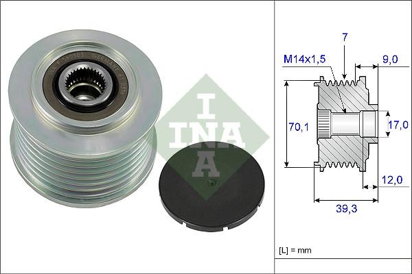 INA 535 0214 10 - Шкив генератора, муфта autosila-amz.com