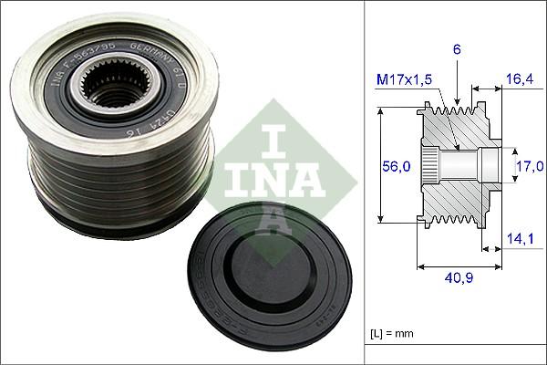 INA 535 0213 10 - Шкив генератора, муфта autosila-amz.com