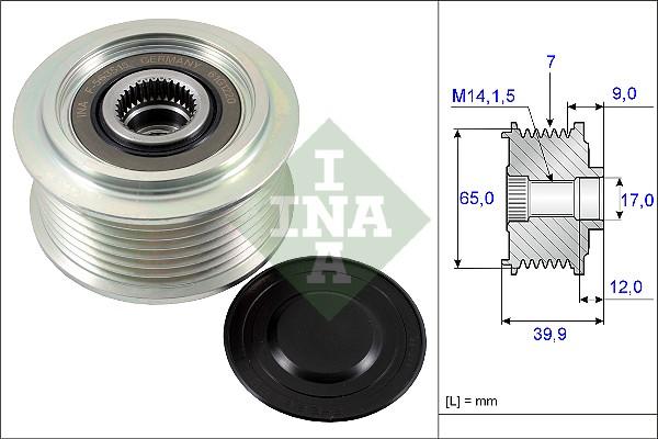 INA 535 0229 10 - Шкив генератора, муфта autosila-amz.com