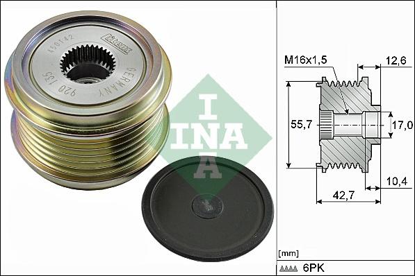 INA 535 0276 10 - Шкив генератора, муфта autosila-amz.com