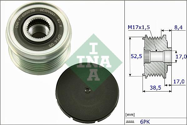 INA 535 0273 10 - Шкив генератора, муфта autosila-amz.com