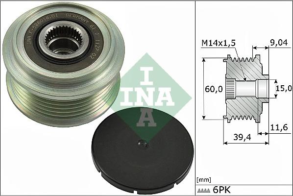 INA 535 0277 10 - Шкив генератора, муфта autosila-amz.com