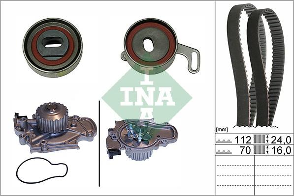 INA 530 0514 30 - Водяной насос + комплект зубчатого ремня ГРМ autosila-amz.com